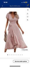 Women  s Floral Print Summer Dress Size XL
