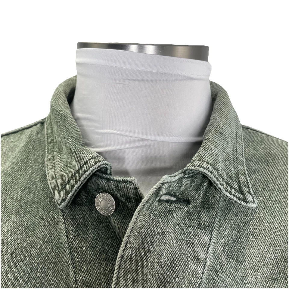 Jaqueta jeans vintage Guess tamanho G Georges Marciano estilo clássico verde jeans caminhoneiro - Imagem 3 de 4