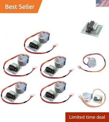 5pcs 28BYJ-48 4-Phase Stepper Motors & 5V Drive Board for Arduino & Raspberry Pi