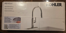 KOHLER Revolv R34619-SN Pull Down Sprayer Kitchen Faucet Vibrant Polished Nickel