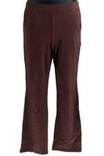 Denim  Co. Active French Terry Lightly Boot-Cut Pants Dark Walnut