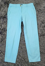 Talbots Pants Womens 6P Petite Light Blue Relaxed Chino Stretch Flat Trousers