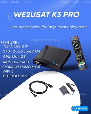 We2USat K3 PRO  Authorized Distributor 30 Day Satisfaction Guarantee Fast Ship