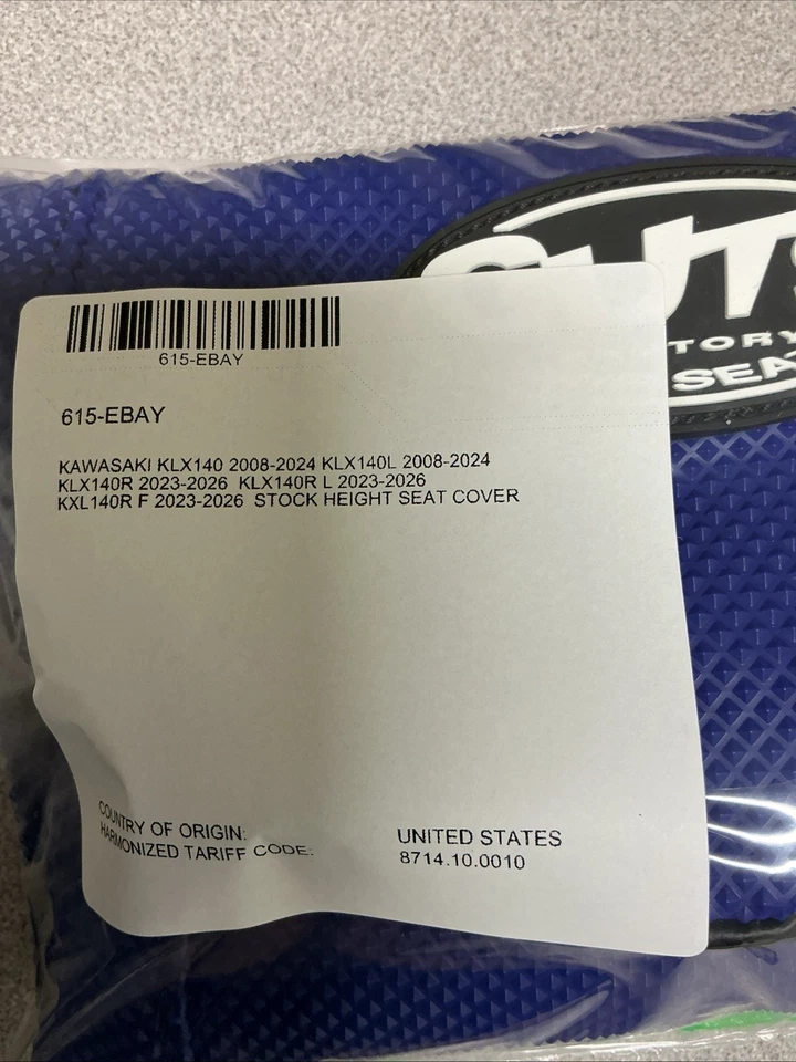 Kawasaki KLX140 2008-2024 Stock Height Seat Cover(See Label For Description) - Image 2 of 2