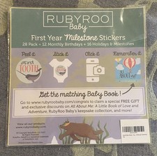 RubyRoo Baby First Year Milestone Stickers 28 Pack New