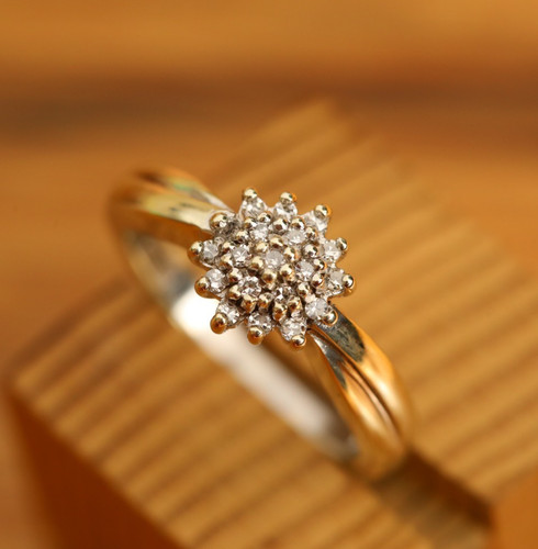 Snowflake Ring with Diamonds