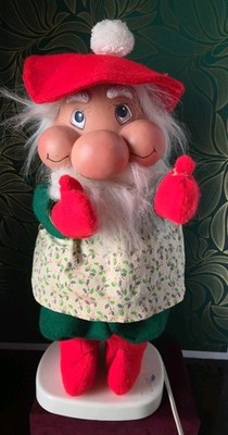Vintage Santa 21'' Stubby Electric Moving Figure (Works) 14 Day Warranty 