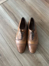 Allen Edmonds Strand Cap-toe Oxford Dress Shoe 10.5-D Walnut Brown #1635