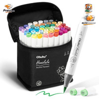 Alkohol Marker Set 48 Farben Doppelspitzig NachfüLlbar Pinsel Und Breitspitze