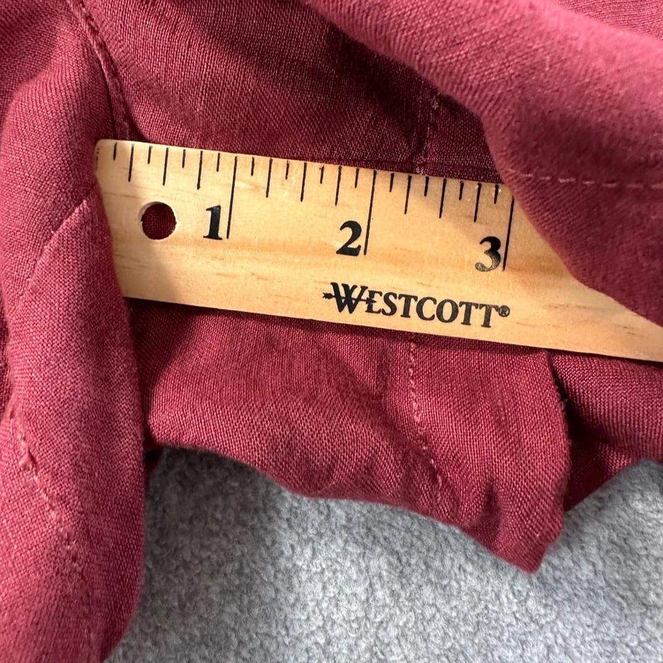 Sanctuary Linen Blend Burgundy Cargo Shorts Women's 28 Flat Front Pockets 3" Ins - Image 2 of 4