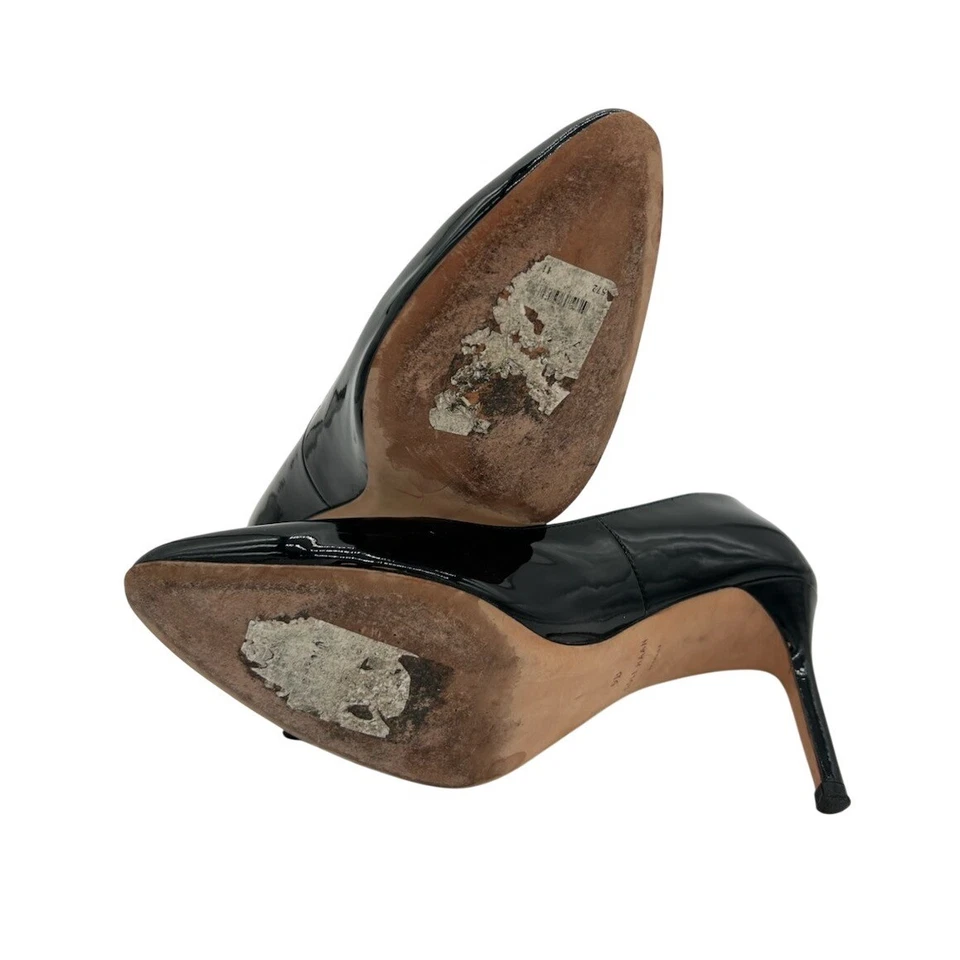 Cole Haan Black Patent Leather Pumps Pointed Toe Heels Classic Size 9B - Image 3 of 4