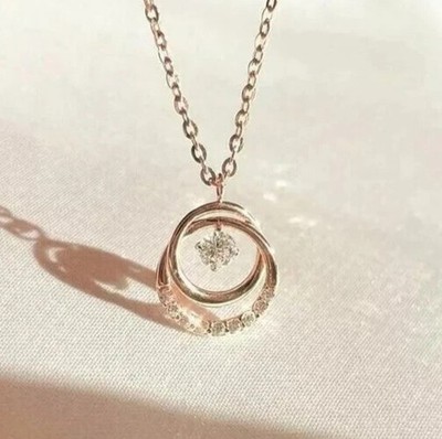 1.00Ct Round Cut Simulated Diamond Women's Beauty Pendant 14K Yellow Gold Plated
