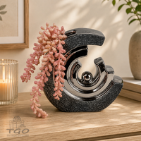 Formano Vase Anthrazit-Silber Aus Keramik Grau Silber- 777799