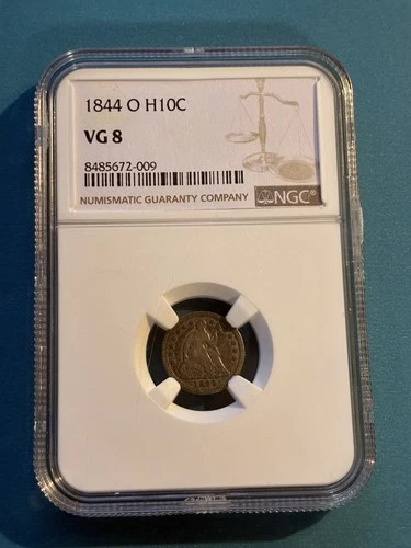 1844 O Seated Liberty Half Dime - NGC VG 8