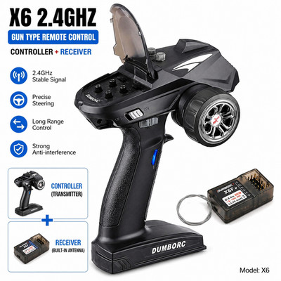 DUMBORC X6 6CH 2.4G RC Radio Controller Sender P6F Empfänger für RC Auto
