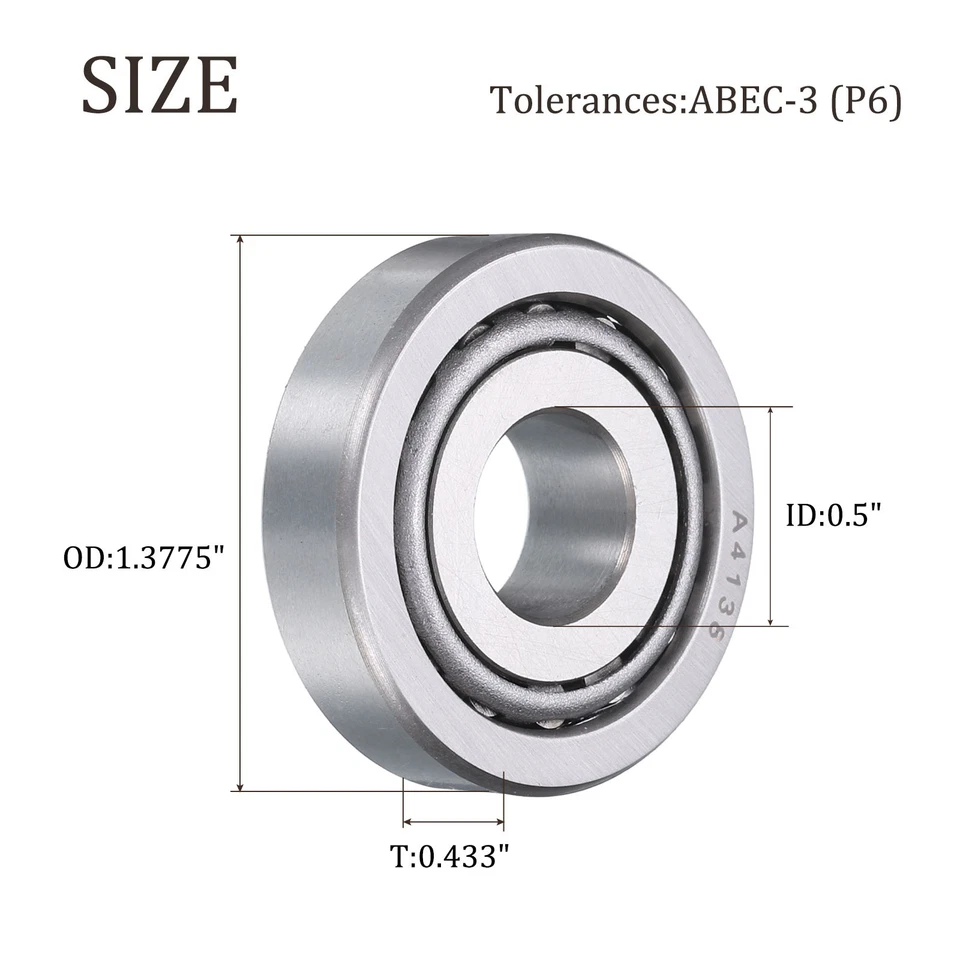 2Pcs A4050/A4138 Kegelrollenlager-Konus und -Schale, 0,5" Bohrung x 1,3775" AD - Bild 2 von 4