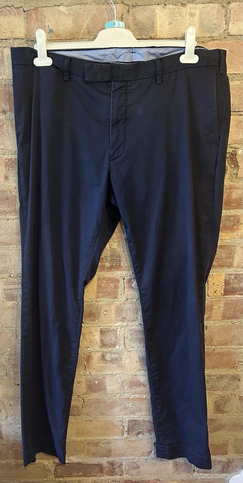Polo Ralph Lauren Chinos Stretch Slim Fit W38 L34 Rise 10.5” Navy Cotton Blend