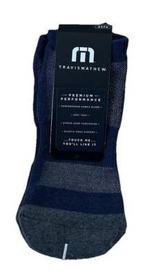 Travis Mathew Eighteener 2.0 Golf Socks Mood Indigo One Size New (SC1)(SC2)