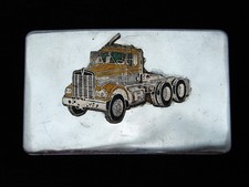 QG13126 VINTAGE 1970s  SEMI-TRUCK CAB  TRUCKER COMMEMORATIVE BELT BUCKLE