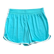 Zelos Running Shorts Womens Plus 1X Aqua Whit...