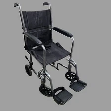 Drive Medical TR37E-SV Lightweight Narrow Folding Transport Wheelchair, Footrest