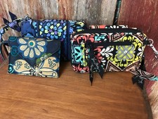 Vera Bradley lot of 3 -2 zip around wristlets  1card holder...............c