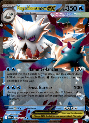 Mega Abomasnow ex - Holo Double Rare ME01: Mega Evolution 036/132 NM