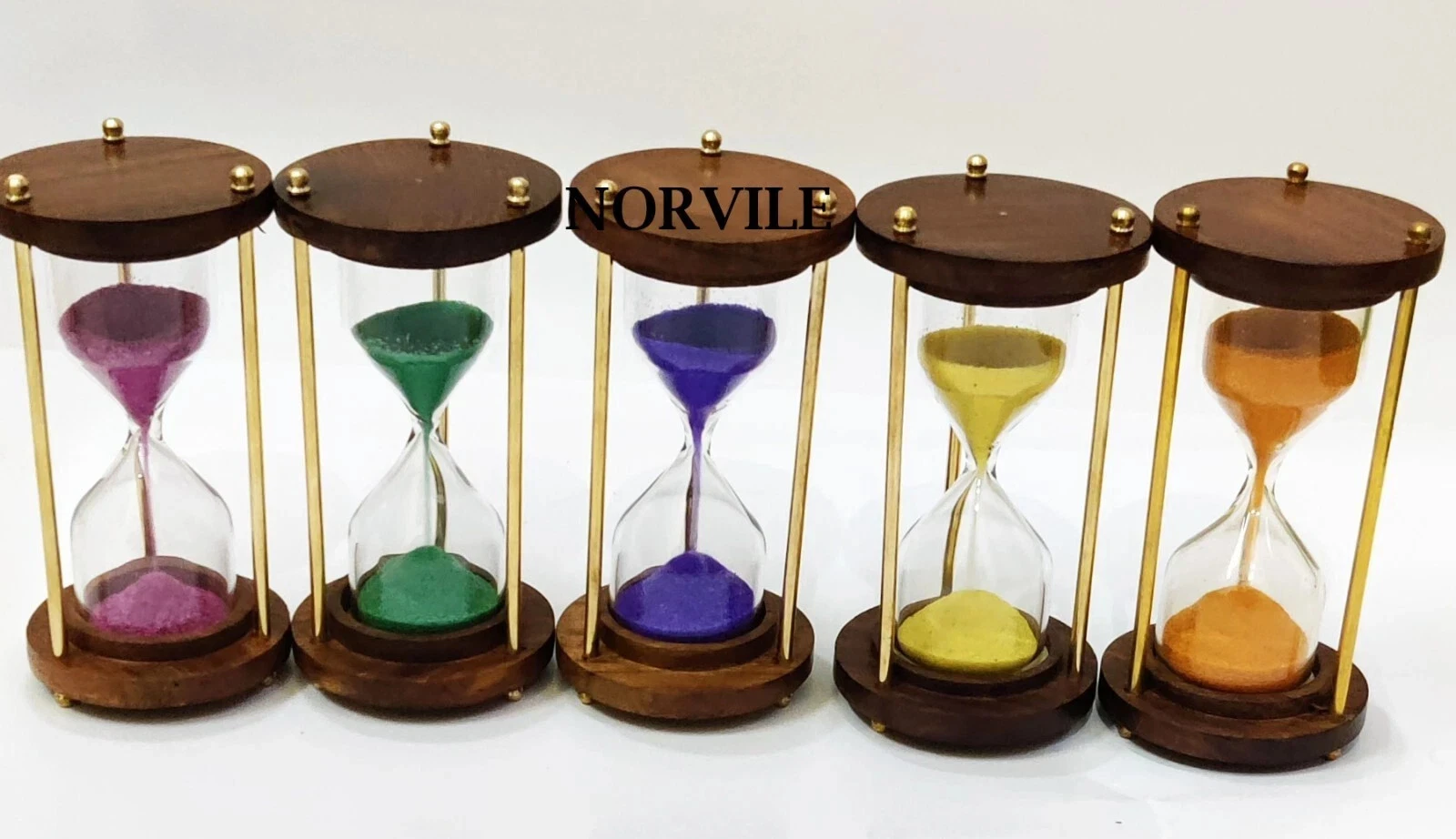 Wooden Sand Timer Hourglass Sand Clock 4" For Home Decoration Maritime Gift item