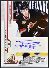 2010-11 Panini Pinnacle Ice Breakers McBain 266 Hurricanes RC Auto 095/299 9307