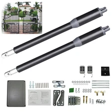 US Automatic Arm Dual Swing Gate Opener Heavy Duty Kit Electric Remote Control