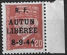 Liberation ..RRR..AUTUN...1f20** brun..Signé P MAYER