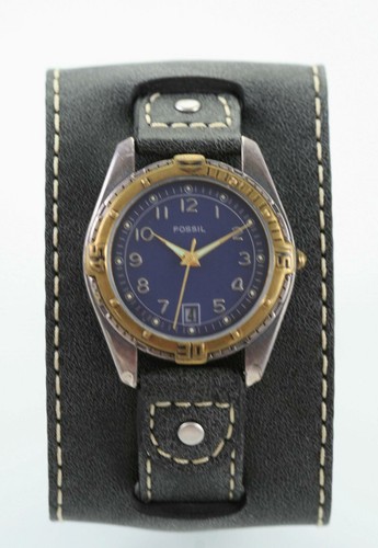 Fossil Watch Mens Blue Stainless Silver 
