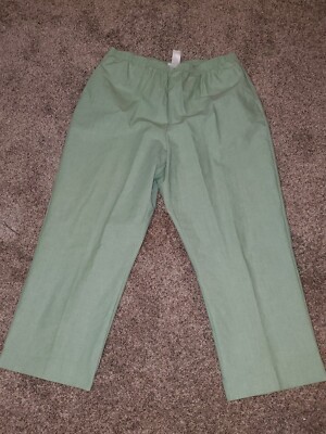 NWOT Alfred Dunner Mint Green Slacks Sz 16 # 54