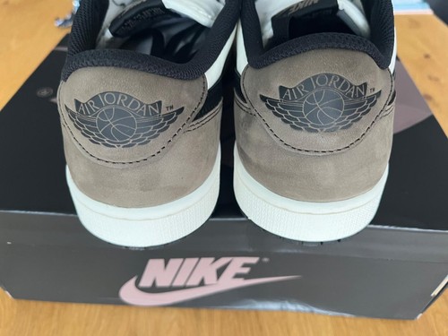herren schuhe sneaker nike air jordan 1 retro low og sail/black-dark mokka - Bild 6 von 9