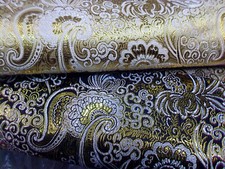 TESSUTO BROCCATO HAVANA H. 150 cm. X 50 cm. 90% POLIESTERE 10% METALLICA