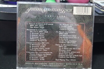 4 Bach audio CDs--Greatest Hits Trumpet; Tippett; BBC Singers; Masterpiece