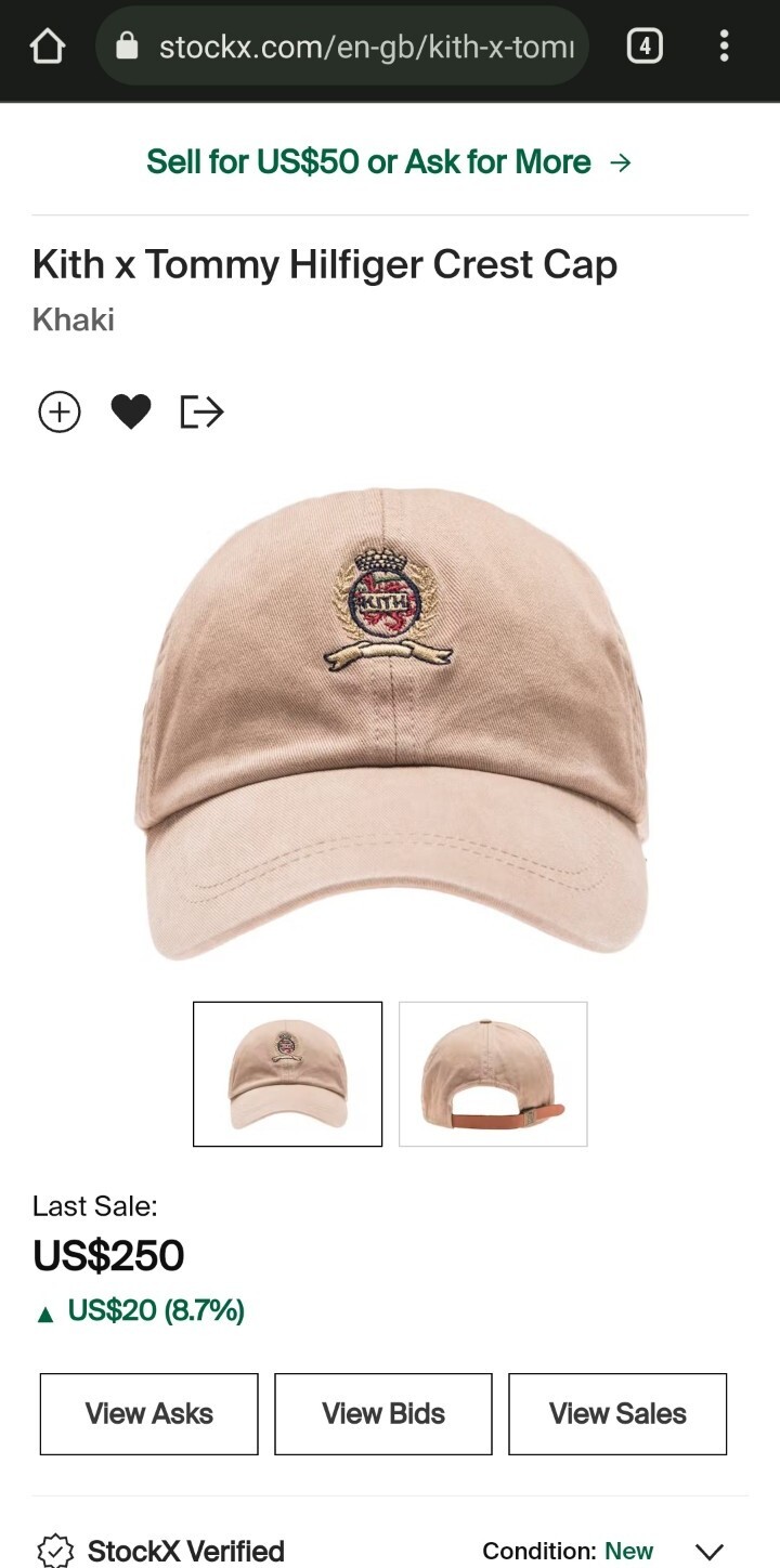 KITH X TOMMY HILFIGER Crest Cap. AUTHENTIC. FINALE PRICE