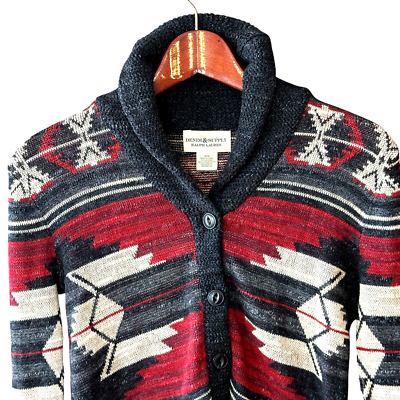 Denim Supply Ralph Lauren Cardigan Sweater Womens M Cotton Aztec