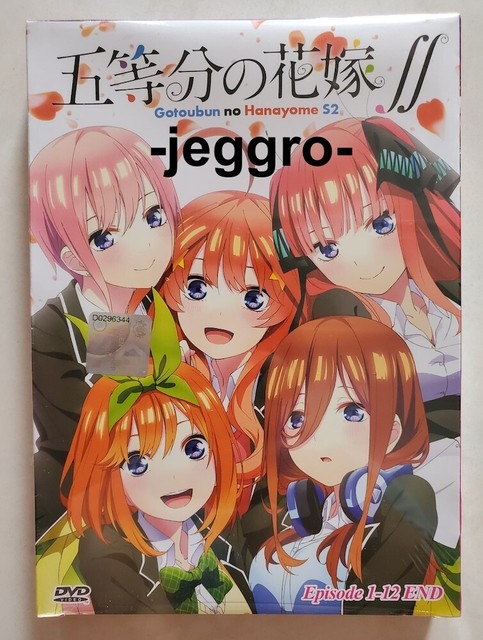 Dvd Anime Gotoubun No Hanayome Season 2 Vol 1 12 End English Subtitle Region All For Sale Online Ebay
