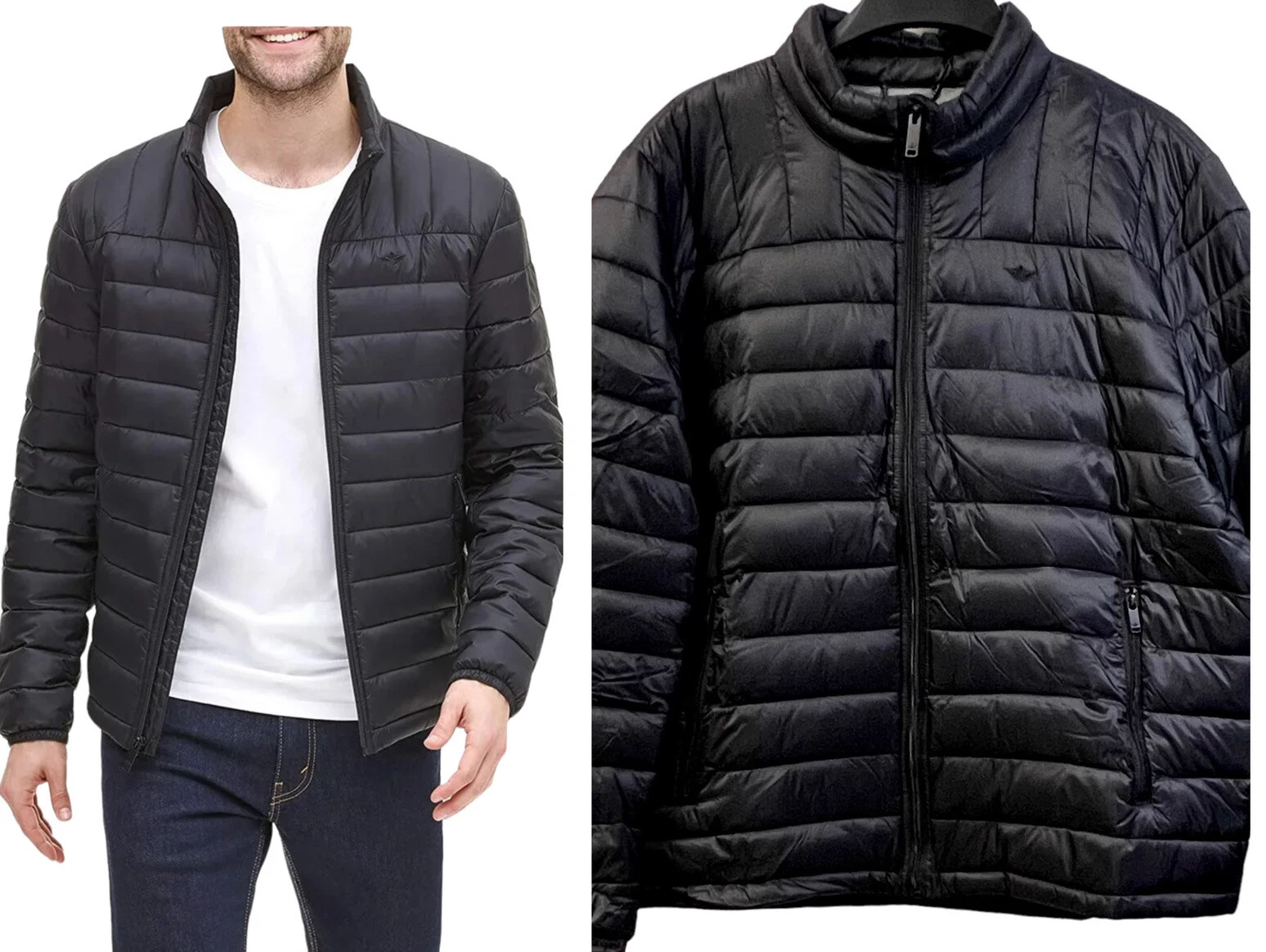 Dockers The Noah Classic Ultra Loft Packable Puffer Jacket Men's XXL Black NWT