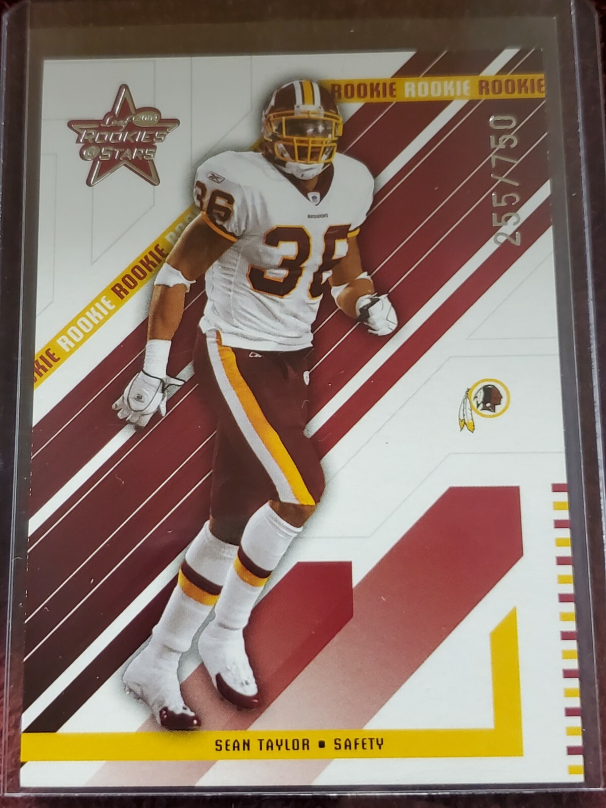 2004 04 Sean Taylor Leaf Rookies & Stars #255/750 Redskins Hurricanes