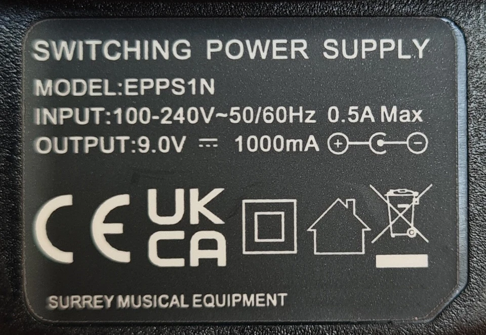 BOSS VE-5 VOCAL PERFORMER POWER SUPPLY (2 METER) ADAPTER UK 9V - Image 3 of 3