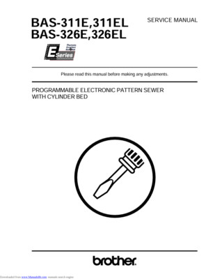Brother BAS-311E BAS-311EL BAS-326E BAS-326EL Sewing Machine Service Manual