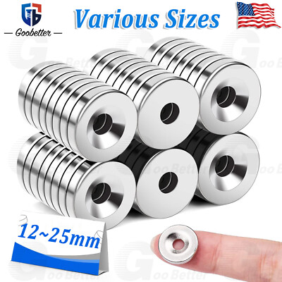 N52 Neodymium Round Disc Magnets With Hole Tiny/Large Magne for Door Fridge DIY