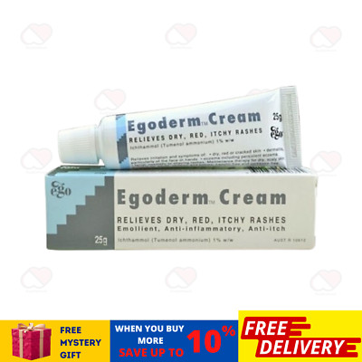 1 X Egoderm Cream 25g Relieves Itch & Inflammation Reduce Irritation FREE SHIP