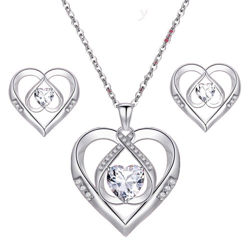 EVER FAITH Bridal Cubic Zirconia Jewelry Set - White Simulated Pearl Leaf Vine Necklace & Earrings For Bride & Bridesmaids