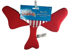 Dr Seuss Cat in the Hat  Red 12 Inch  Bow Tie New  Dr Seuss Birthday March 2