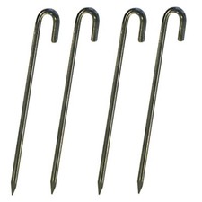Heavy Duty Tie Down Metal Pegs set of 4 Hard Ground Tents - Royal
