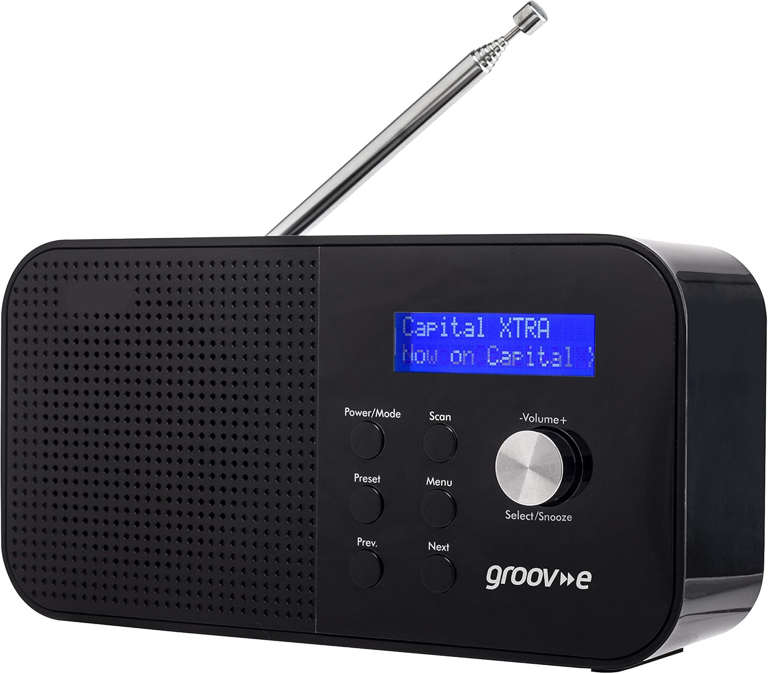 Radio Digitale Venezia Groov-E GVDR04BK - Design e Suoneria Crystal