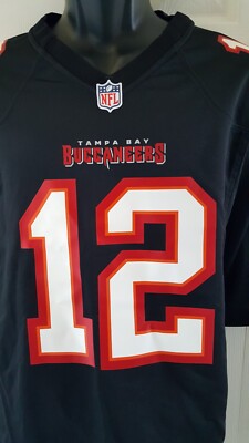 Nike Men's NFL Tampa Bay Buccaneers Black Jersey #12 Tom Brady | eBay